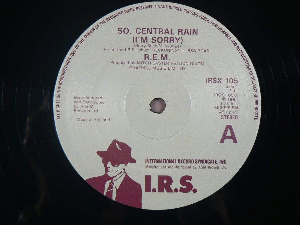 R.E.M. So. Central Rain (I'm Sorry) Three Track 12" Single, UK Impor