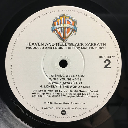ifølge Rodeo Refinement Black Sabbath - Heaven And Hell, EXC – Guitar Gallery of Alabama
