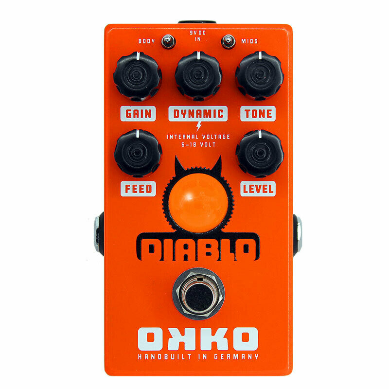 OKKO Diablo Gain Overdrive Pedal, New Version!