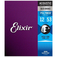 Elixir Polyweb Acoustic Guitar Strings, All Gauges