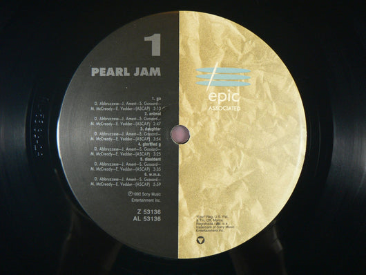 Pearl Jam - Vs LP, EXC Vinyl 1993 Grunge Classic – Guitar Gallery of Alabama