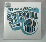 St Paul And The Broken Bones - Live And In Person!!! LP, Sealed, Blue and White Marbled Vinyl